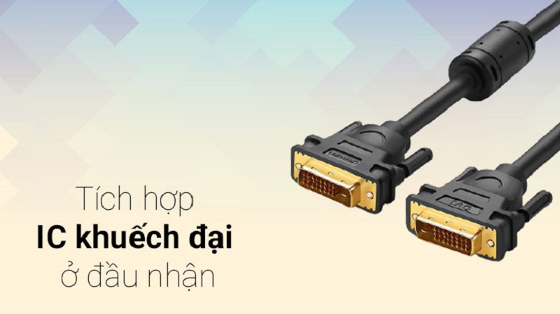 Ugreen 11603, cáp DVI (24+1) mạ vàng  dài 15m  màu đen cao cấp