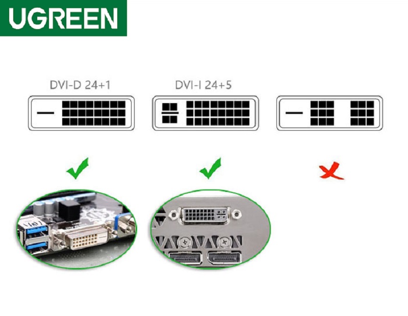 Ugreen 11603, cáp DVI (24+1) mạ vàng  dài 15m  màu đen cao cấp