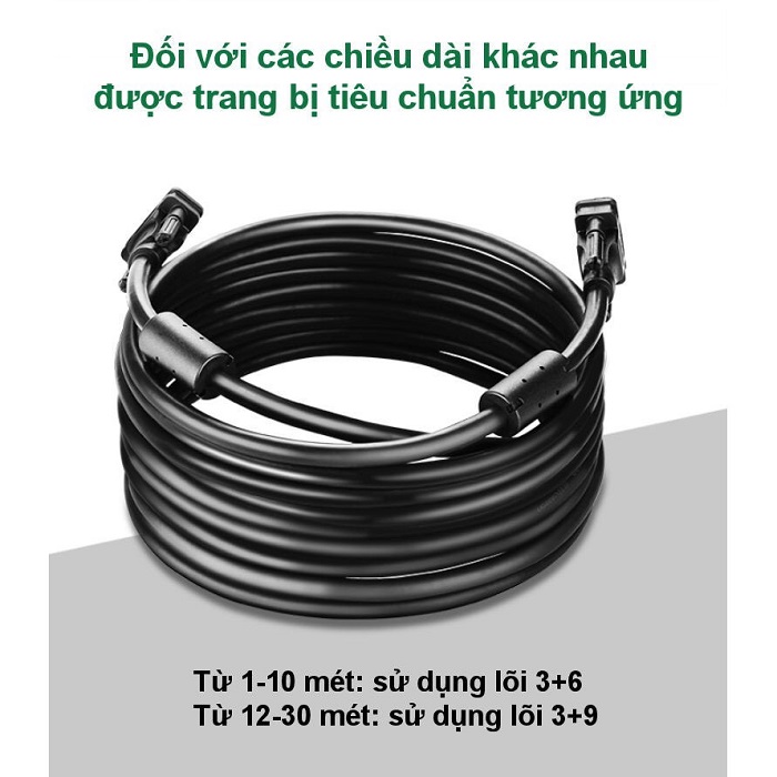 Ugreen 11635, Dây cáp VGA 20M Ugreen cao cấp dùng cho Máy chiếu