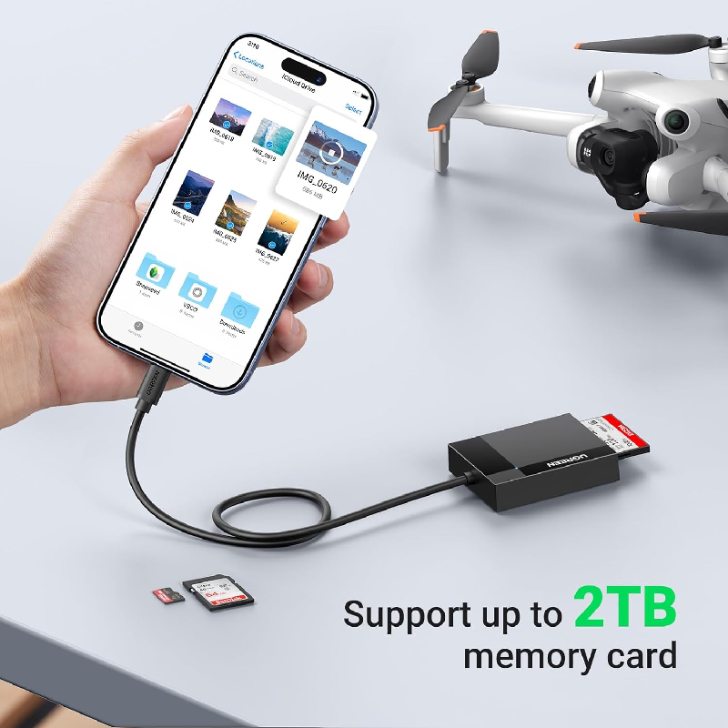 Ugreen 15306 Đầu đọc thẻ nhớ USB Type-C 4 in 1 SD/TF/CF/MS cho điện thoại, máy tính cao cấp