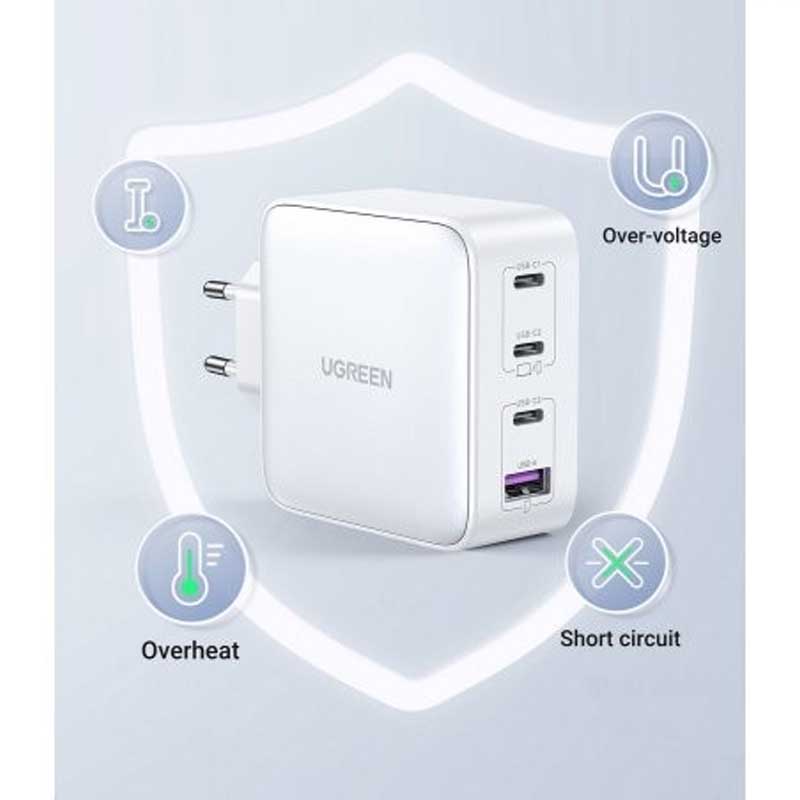 Ugreen 15337 Củ sạc nhanh 100W GaN Nexode 4 cổng,3 USB Type-C và 1 USB Type-A  cao cấp