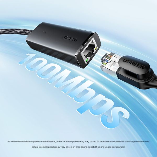 UGREEN 15636  Bộ chuyển đổi USB-A sang Ethernet 1000Mbps cao cấp