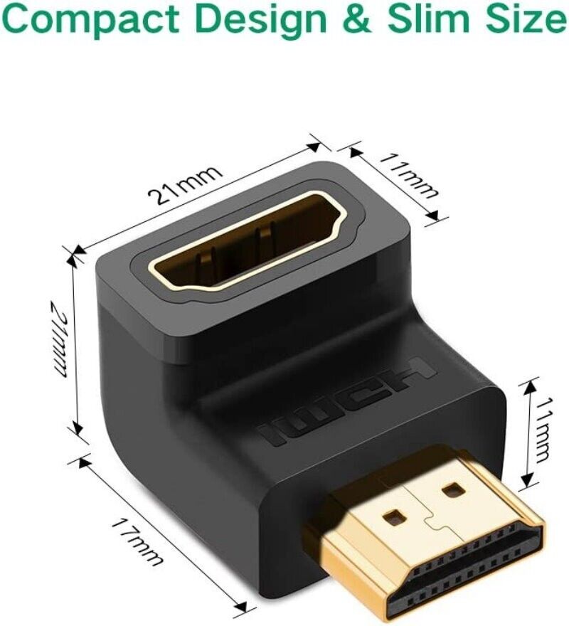 Ugreen 20109 , Đầu nối HDMI vuông góc 90 độ (bẻ xuống) Cao Cấp