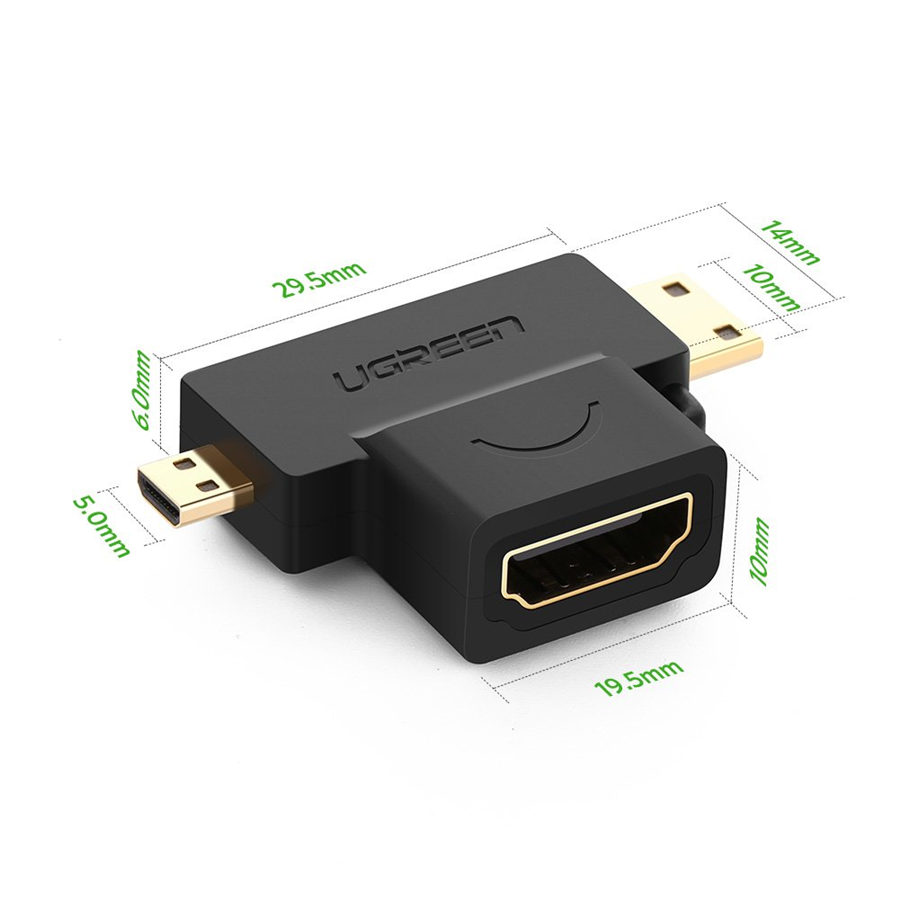 Ugreen 20144, Đầu chuyển đổi HDMI sang Mini HDMI/ Micro HDMI Cao Cấp