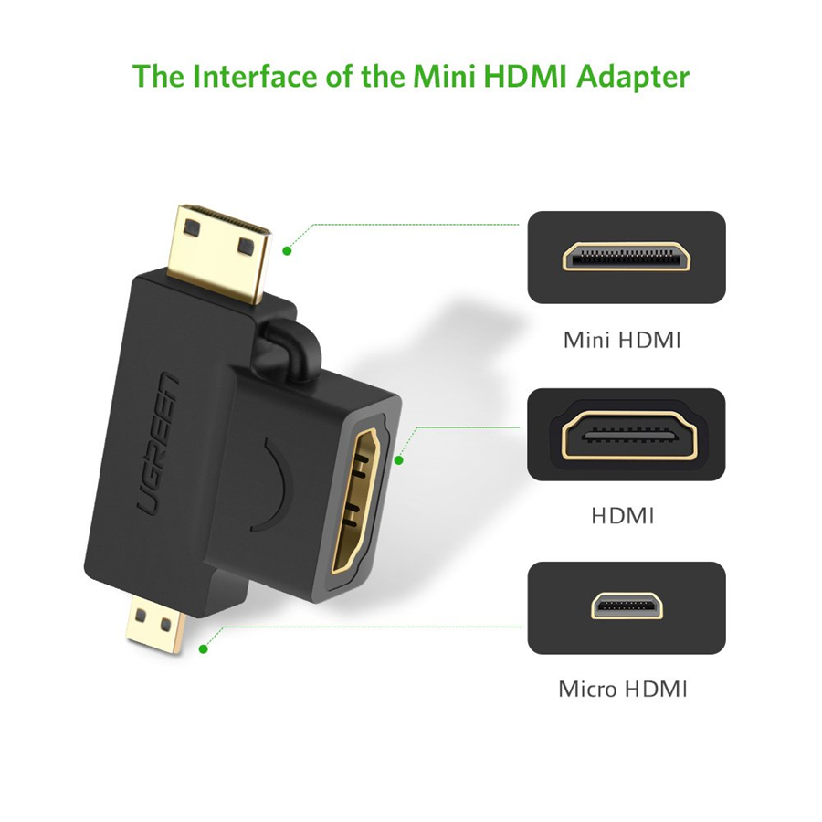 Ugreen 20144, Đầu chuyển đổi HDMI sang Mini HDMI/ Micro HDMI Cao Cấp