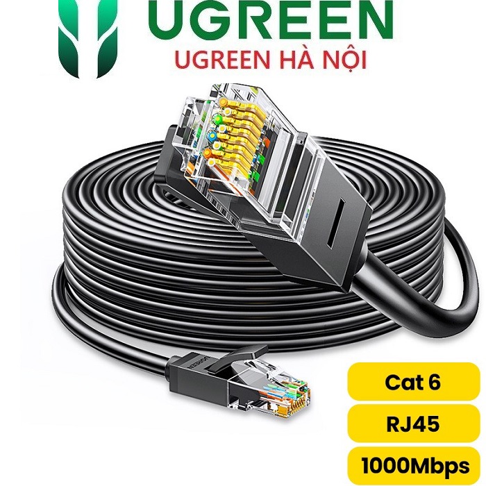 UGREEN 20170 Cáp mạng Cat 6 U/UTP dài 50M (Black) cao cấp