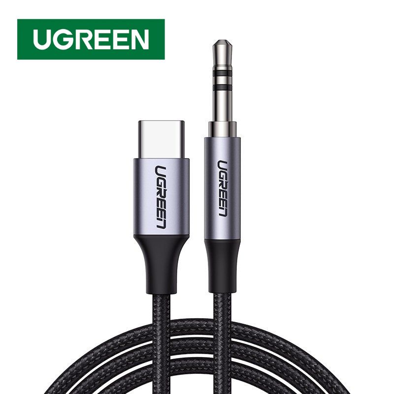 UGREEN 20192 Cáp chuyển đổi USB Type-C sang 3.5mm dài 1M chính hãng (có Chip DAC)