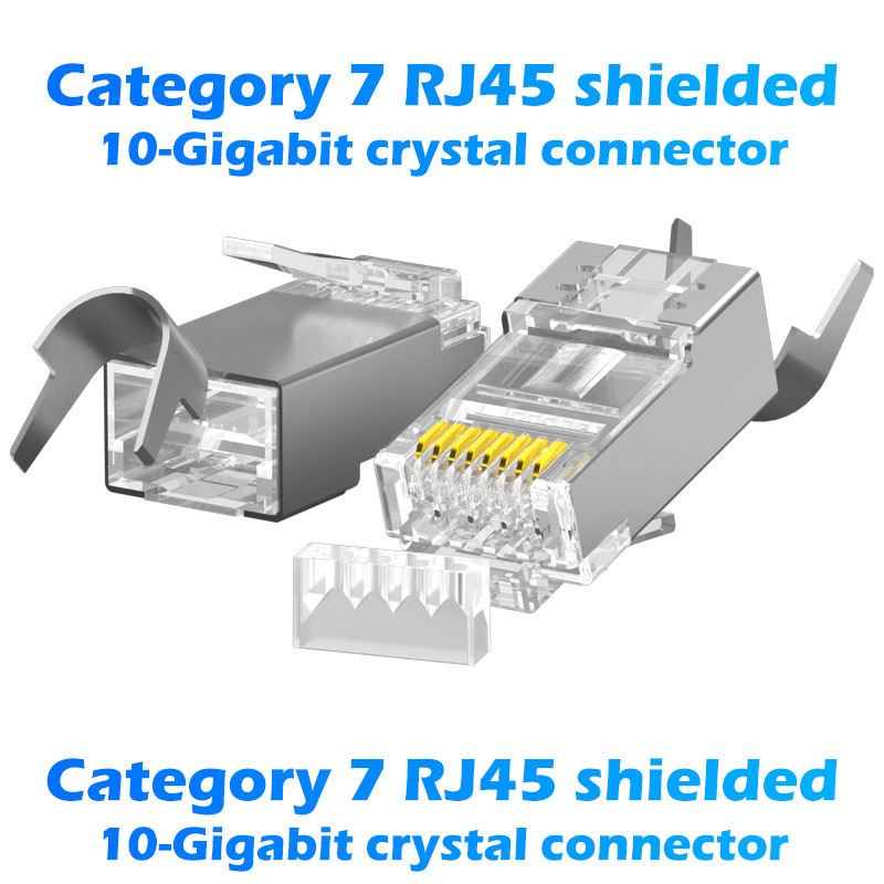 Ugreen 20842,Đầu bấm mạng RJ45 chuẩn Cat6 cao cấp có vỏ bọc inox Túi 10 chiếc