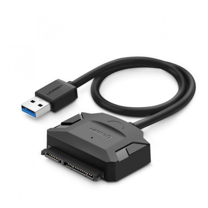 UGREEN 20953 0.5M USB 3.0 ra SATA bộ chuyển ổ cứng và ssd màu xám 50cm