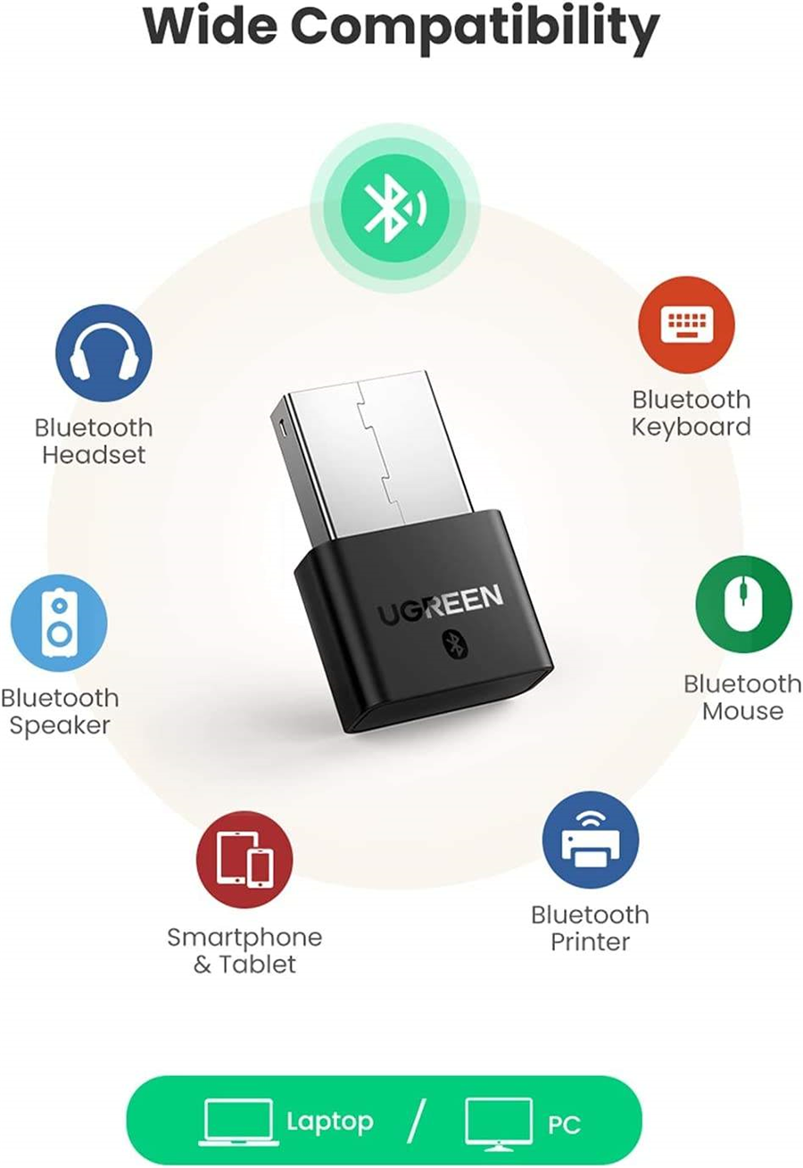 Ugreen 30524, Thiết bị USB thu Bluetooth 4.0 chính hãng Ugreen Cao Cấp Chính Hãng