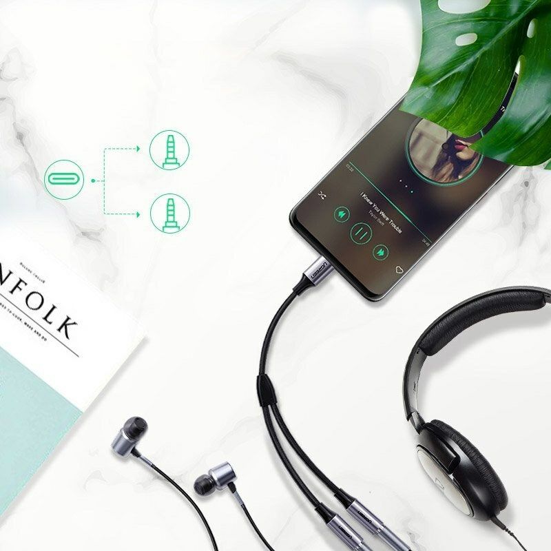 UGREEN 30732 Bộ chuyển USB Type C sang 2 cổng Audio