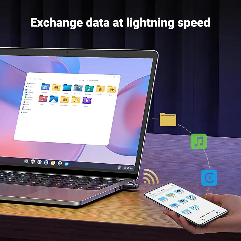 Ugreen 35058 Thiết bị USB Bluetooth v5.4 Dongle cho PC chính hãng cao cấp