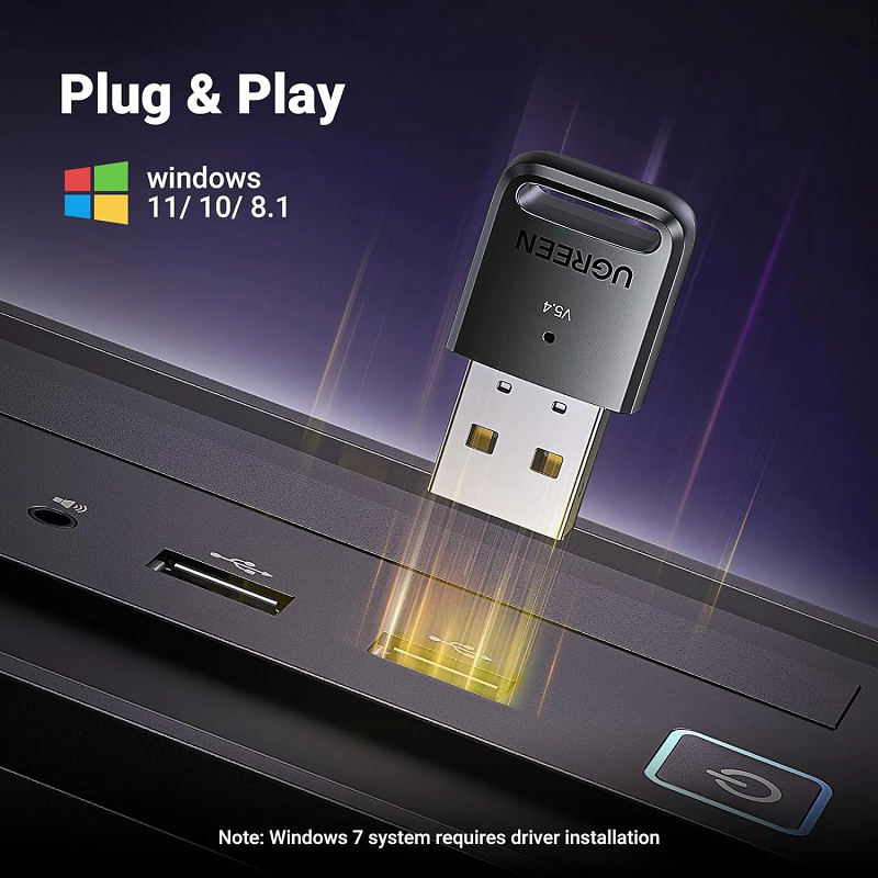 Ugreen 35058 Thiết bị USB Bluetooth v5.4 Dongle cho PC chính hãng cao cấp