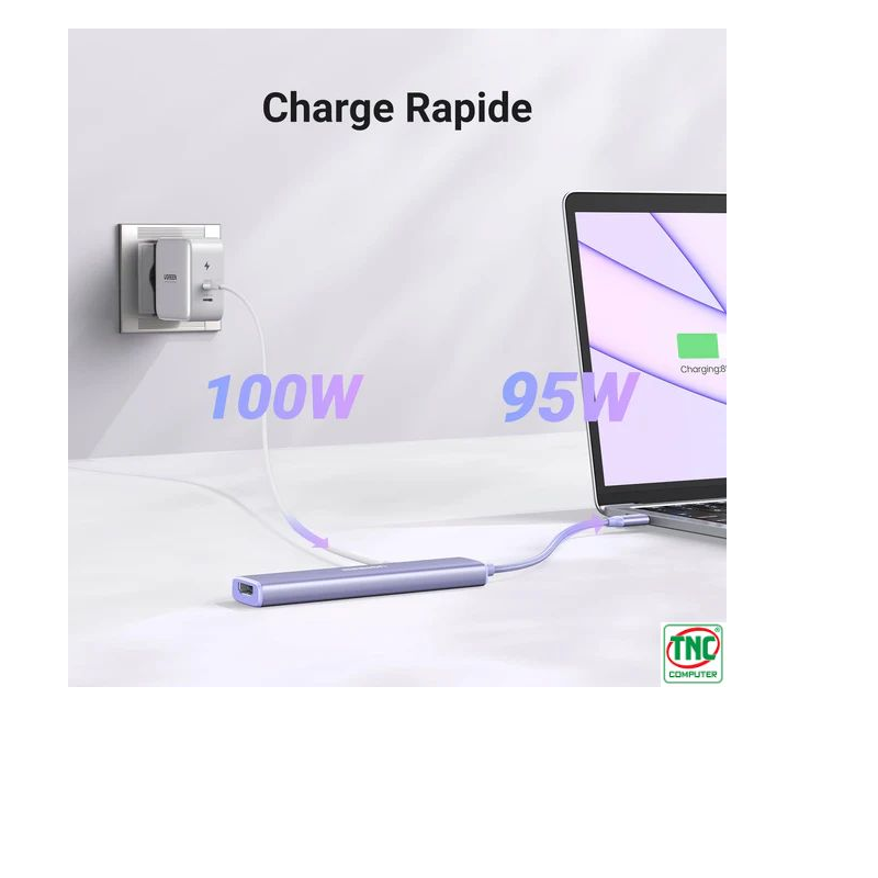 Ugreen 35582 Hub Revodok USB Type-C 5 trong 1 ra HDMI 4K@30Hz, USB 3.0, Sạc PD 100W cao cấp