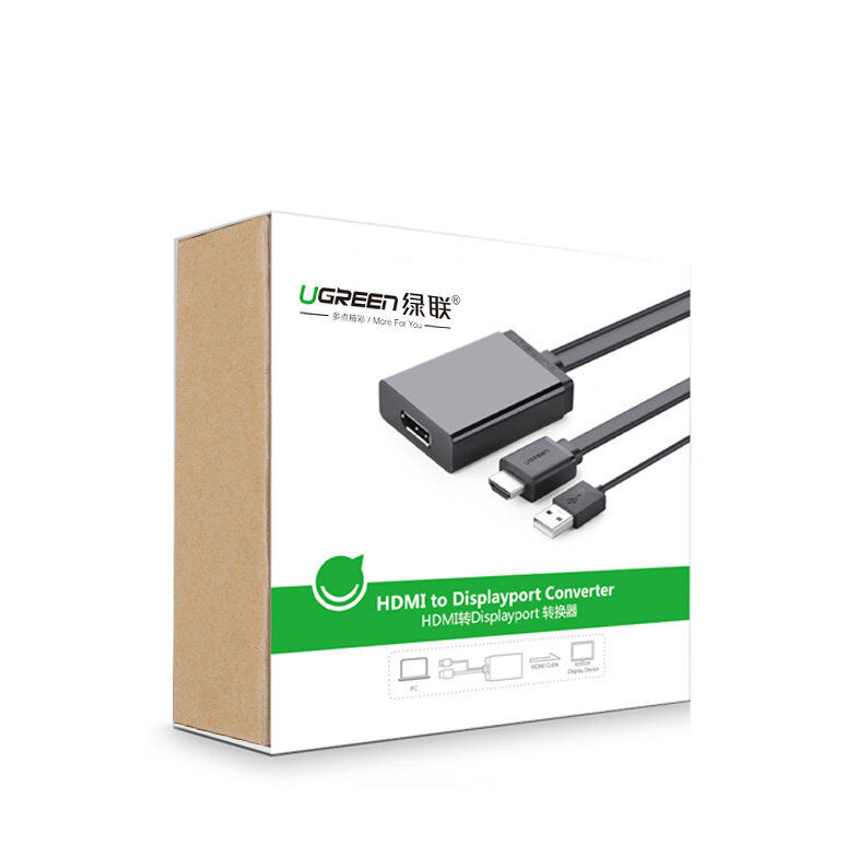 Ugreen 40238, Bộ chuyển đổi HDMI và USB sang Displayport hỗ trợ 4K*2K Cao Cấp Chính hãng