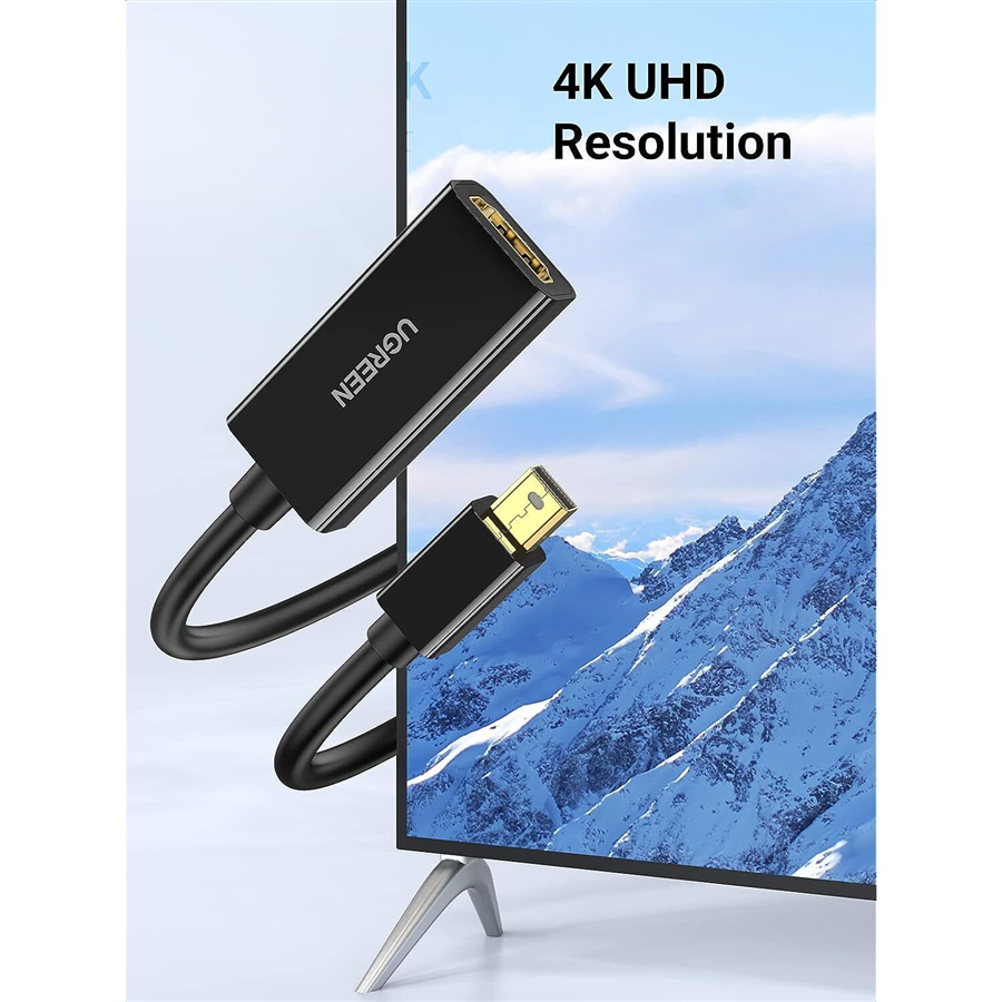 Ugreen 40360, Cáp chuyển đổi Mini Displayport to HDMI hỗ trợ 4Kx2K Cao Cấp Chính Hãng