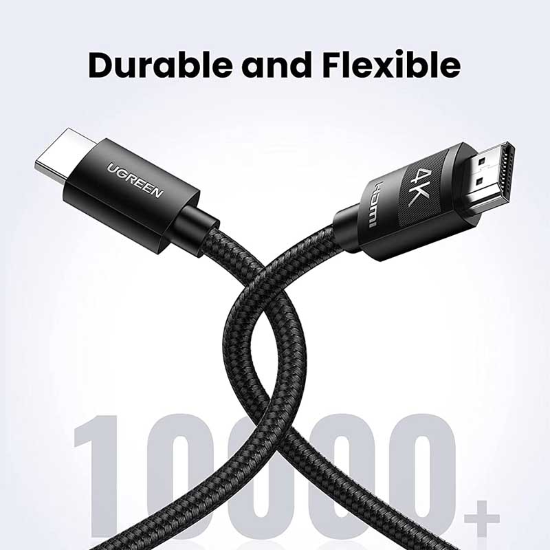 Ugreen 40401 Dây, Cáp HDMI 2.0 dài 2M bọc nylon hỗ trợ độ phân giải 4K@60Hz cao cấp