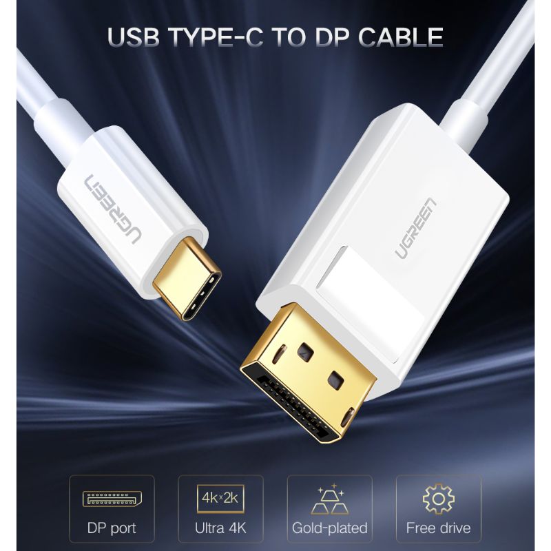 UGREEN 40420 Cáp chuyển USB Type-C to Displayport dài 1.5m