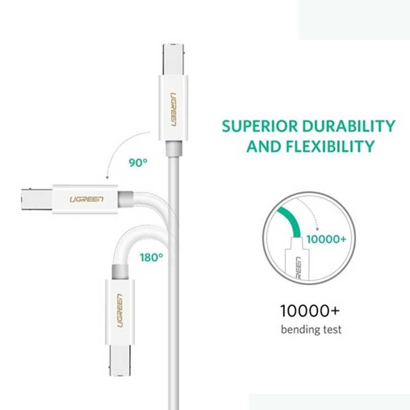 Ugreen 40560 Cáp máy in chuẩn Type-c ra cổng máy in USB 2.0 Type B dài 1M cao cấp