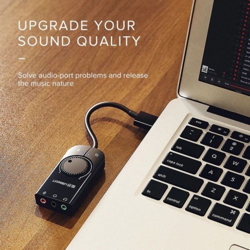 UGREEN 40964 Card Sound USB 2.0  Mic&Loa chính hãng