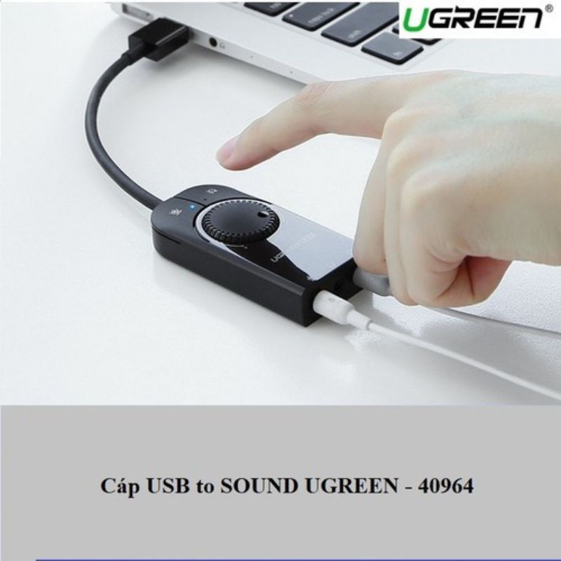 UGREEN 40964 Card Sound USB 2.0  Mic&Loa chính hãng