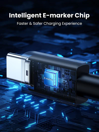 UGREEN 45067 Cáp sạc nhanh PD 240W USB-C sang USB-C màu xám không gian 1m cao cấp