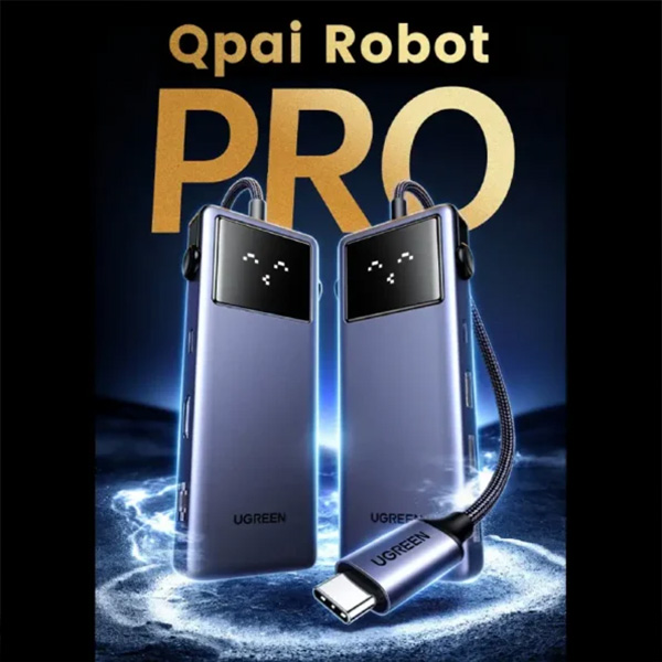 UGREEN 45155 Uno QPai Pro 7-in-1 USB-C Hub 4K@60Hz HDMI PD100W Port cao cấp