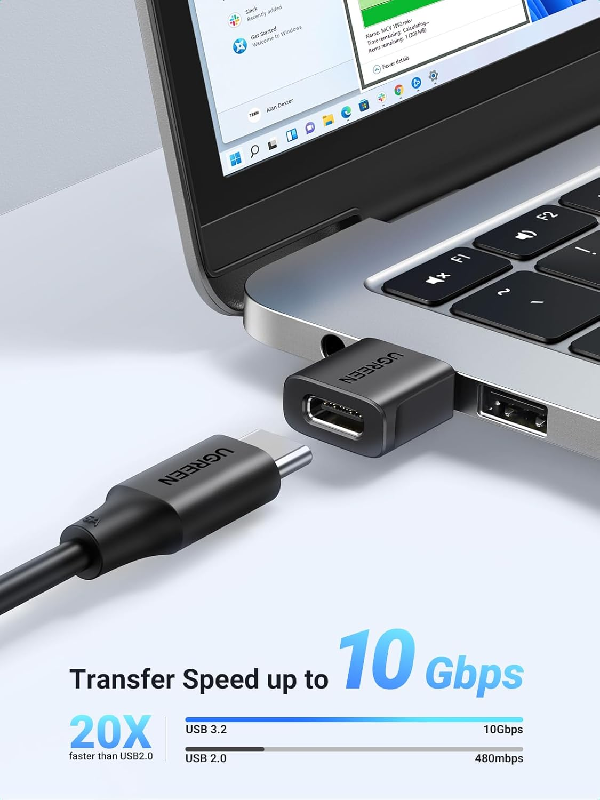 UGREEN 45275 Bộ 2 bộ chuyển đổi  USB-A  sang USB-C cao cấp