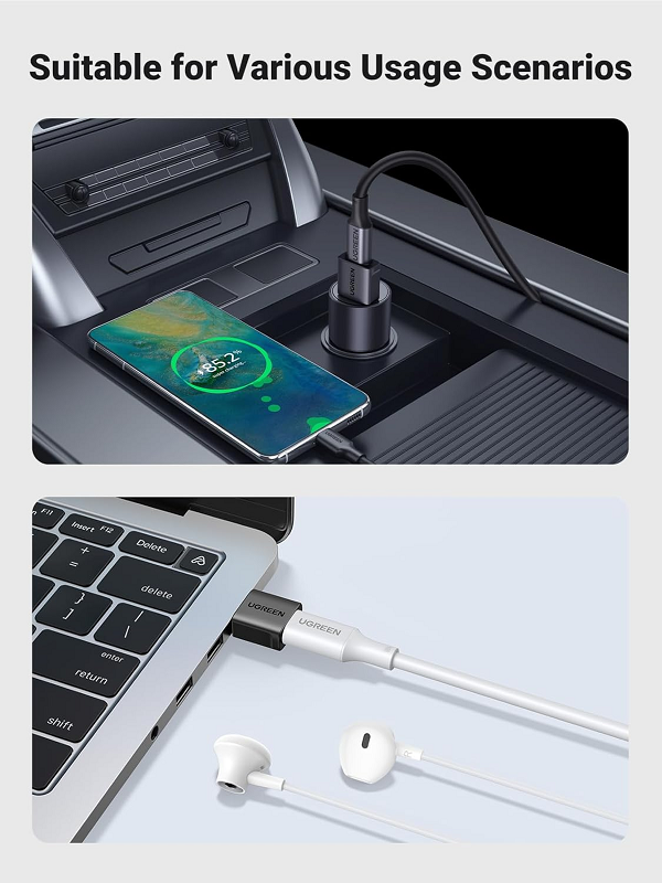 UGREEN 45275 Bộ 2 bộ chuyển đổi  USB-A  sang USB-C cao cấp