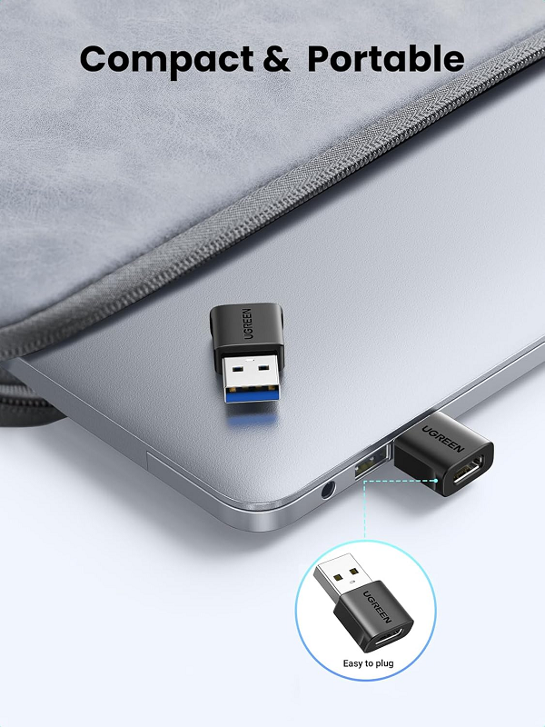 UGREEN 45275 Bộ 2 bộ chuyển đổi  USB-A  sang USB-C cao cấp