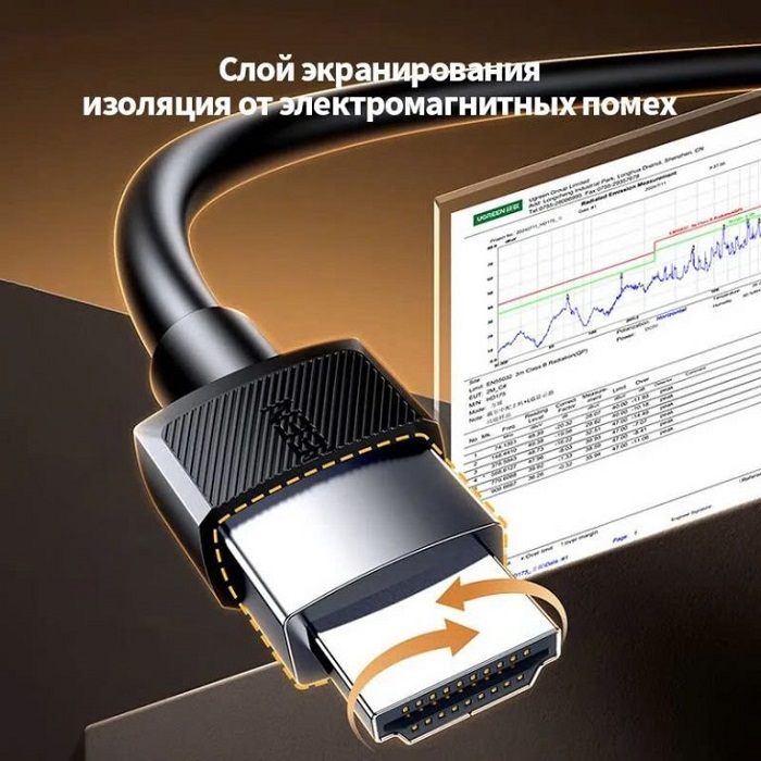 UGREEN 45434 Dây, Cáp HDMI 2.1 dài 5M 8K@60Hz 48Gbps hỗ trợ HDR eARC, chính hãng