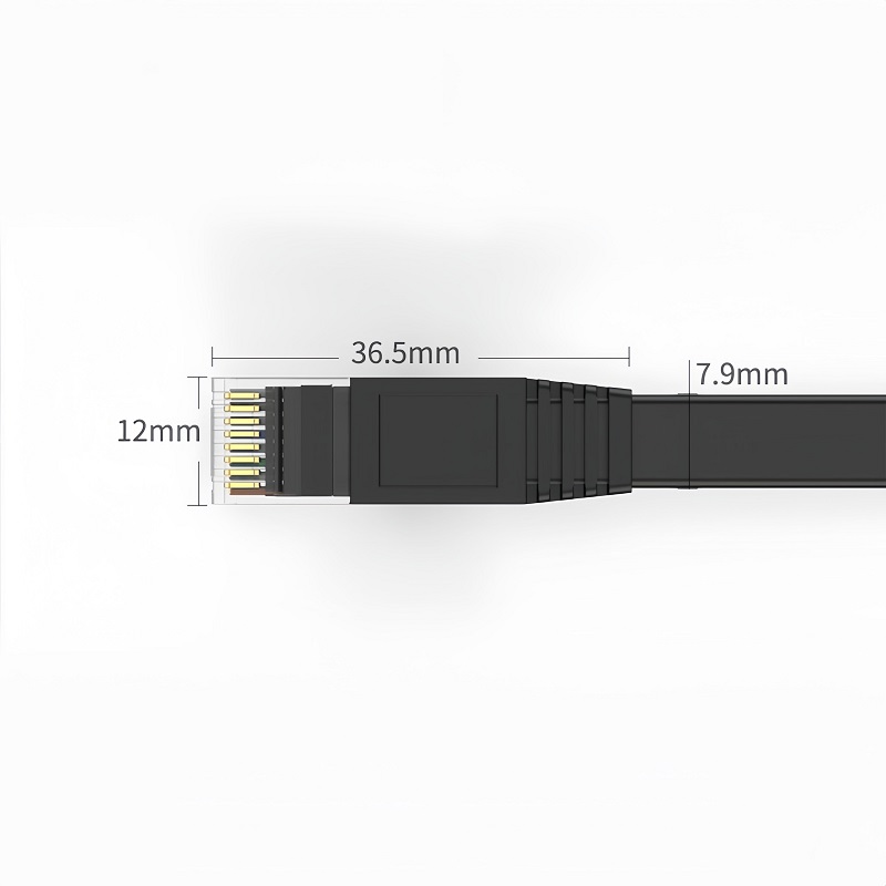 Ugreen 50173 cáp mạng dẹt đúc sẵn Cat6 dài 1M màu đen cao cấp