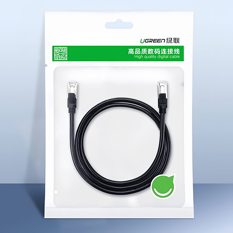 Ugreen 50191 Cáp mạng đúc sẵn Cat6e dài 1M đầu bấm kim loại cao cấp