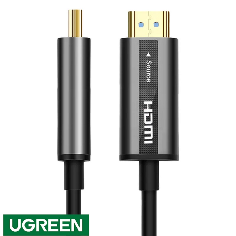 Ugreen 50218 Cáp HDMI 2.0 sợi quang hợp kim kẽm 40m hỗ trợ 4K/60Hz chính hãng