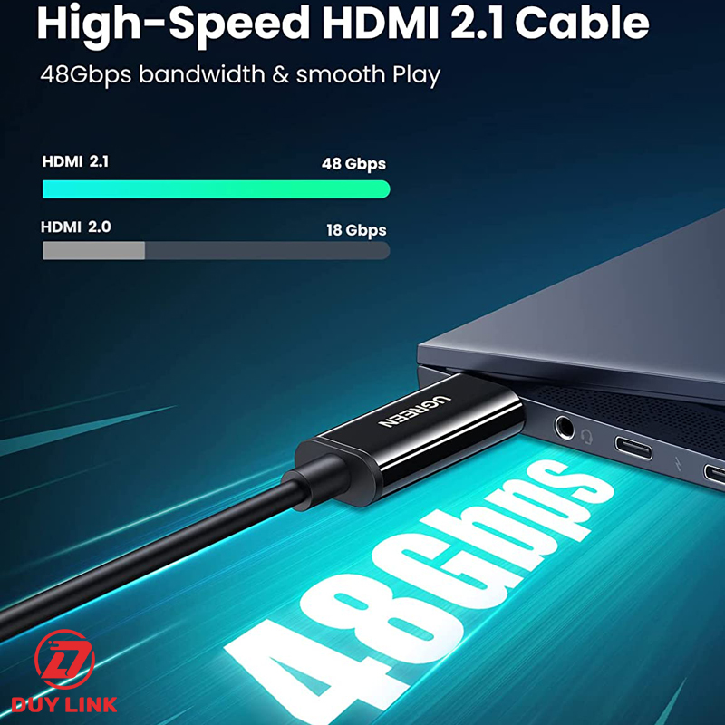 Ugreen 50400 Cáp quang HDMI hỗ trợ 8K@60Hz từ đầu đực sang đầu đực dài 40m cao cấp