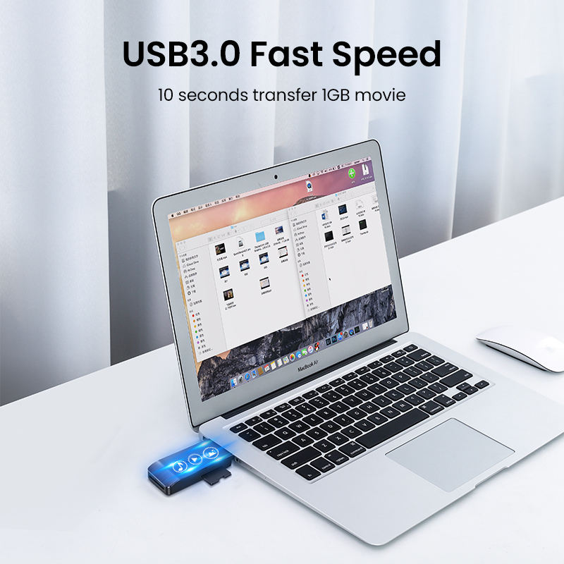 Ugreen 50541, Đầu đọc thẻ USB 3.0 hỗ trợ SD/TF/CF/MS chính hãng cao cấp