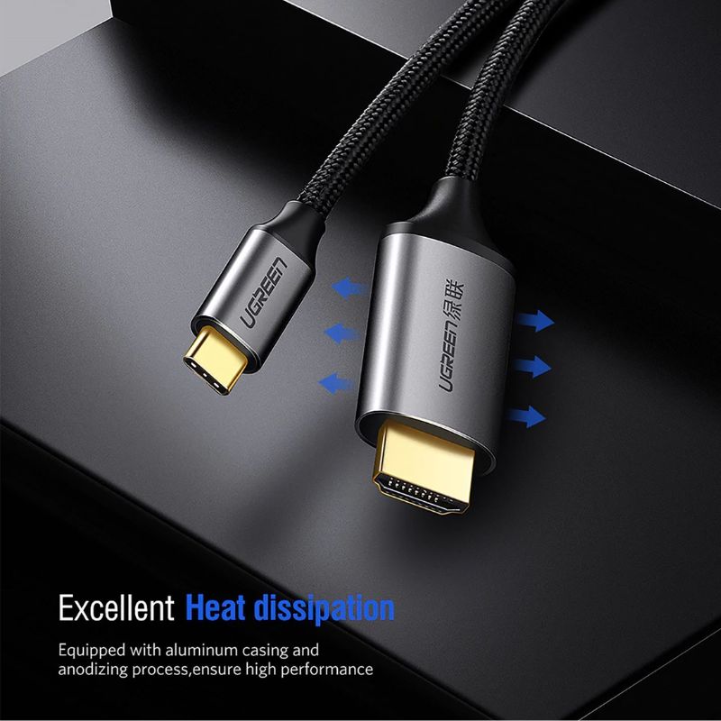 UGREEN 50570 Cáp USB Type-C to HDMI hỗ trợ 4K@60Hz dài 1,5m chính hãng