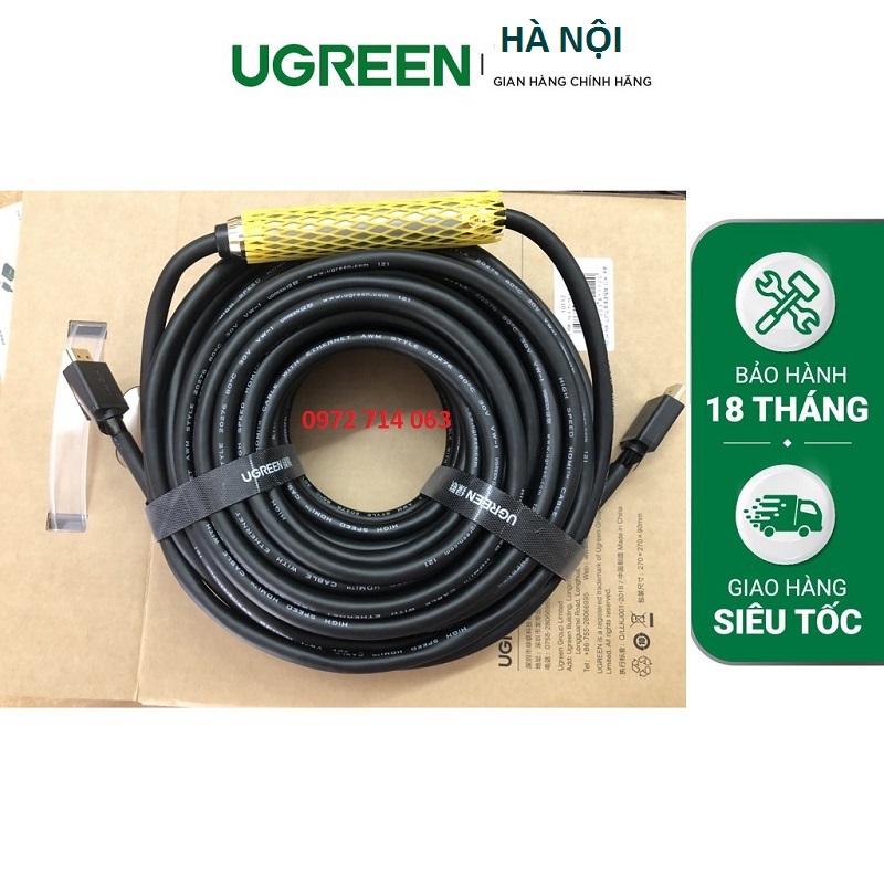 Ugreen 50764 - Dây, Cáp HDMI 40M Ugreen có IC Khuế
