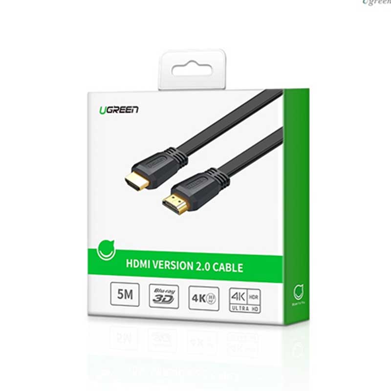 Ugreen 50821 Dây, Cáp HDMI 2.0 dài 5M Ugreen dẹt cao cấp 4K@60Hz