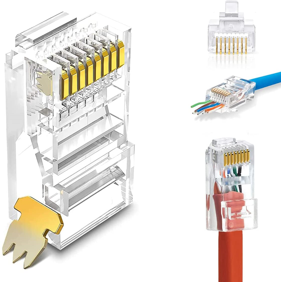 Ugreen 50961, Đầu bấm mạng RJ45 Cat6 Cao Cấp (Túi 10 cái)