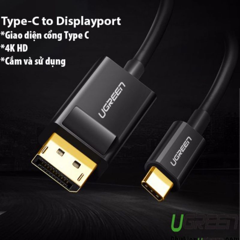 UGREEN 50994 Cáp chuyển USB Type-C to Displayport dài 1.5m