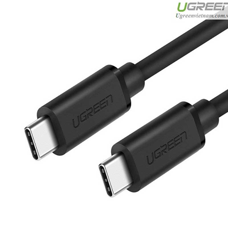 Ugreen 50998 Cáp UGREEN USB 2.0 Type C to Type C Mạ Niken 1.5m (Đen) chính hãng