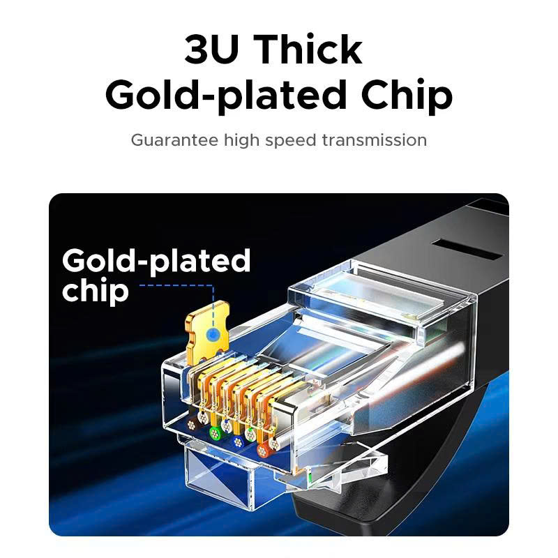 Ugreen 55158 Dây cáp mạng CAT6A UTP 3m màu đen, tròn