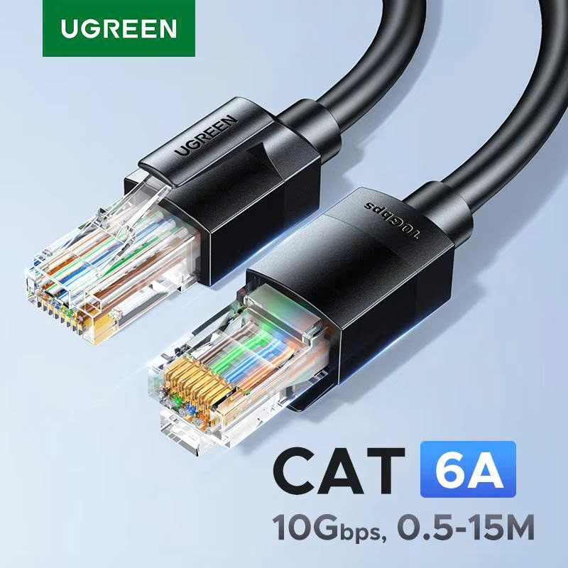 Ugreen 55159 Dây cáp mạng CAT6A UTP 5m màu đen, tròn