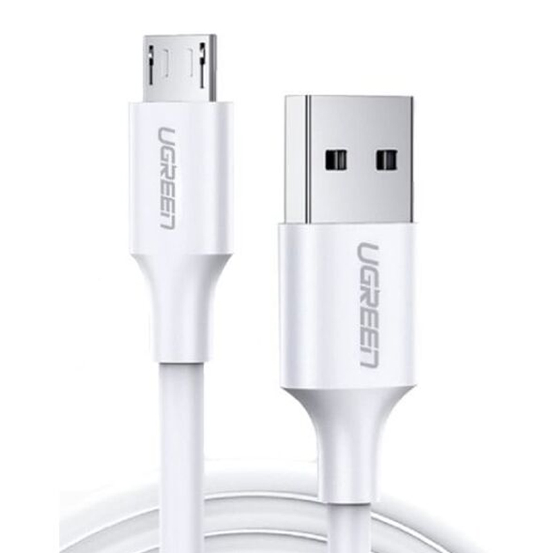 Ugreen 60141  Cáp UGREEN USB 2.0 A to Micro USB Mạ Niken 1m (Trắng)