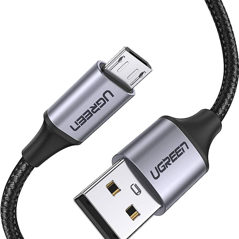 Ugreen 60146  Cáp Micro USB 2.0 US290 Kim loại 1M/Đen chính hãng