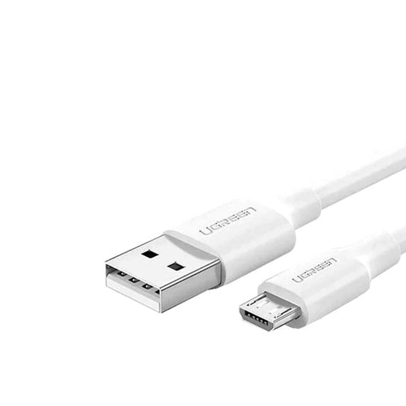 Ugreen 60151  Cáp UGREEN USB 2.0 A to Micro USB Dây nhôm mạ niken 1m (Trắng)