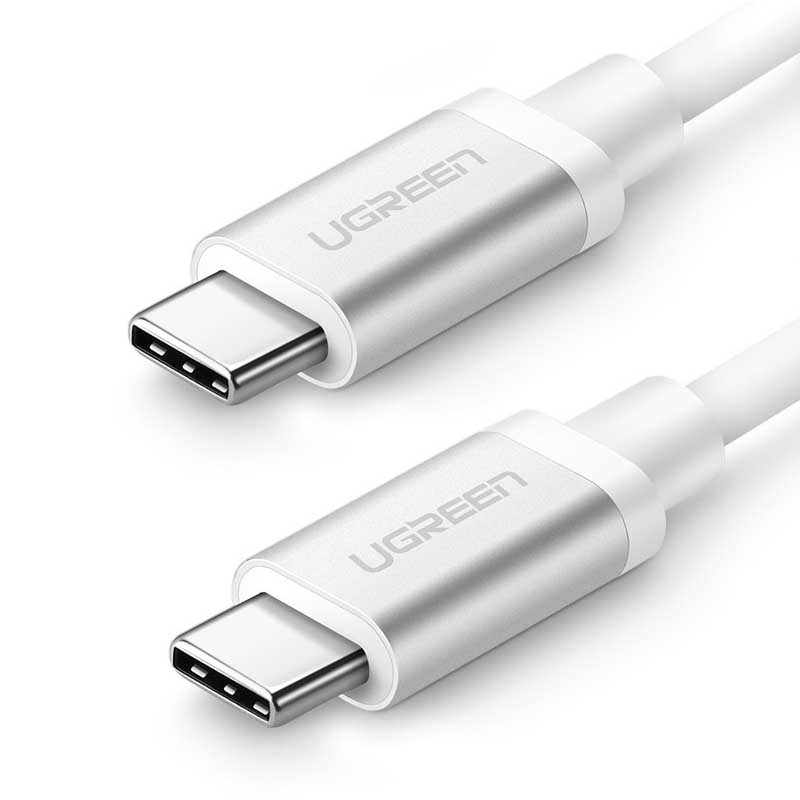 Ugreen 60517 Cáp UGREEN USB-C M/M Vỏ ABS 0.5m (Trắng) cao cấp