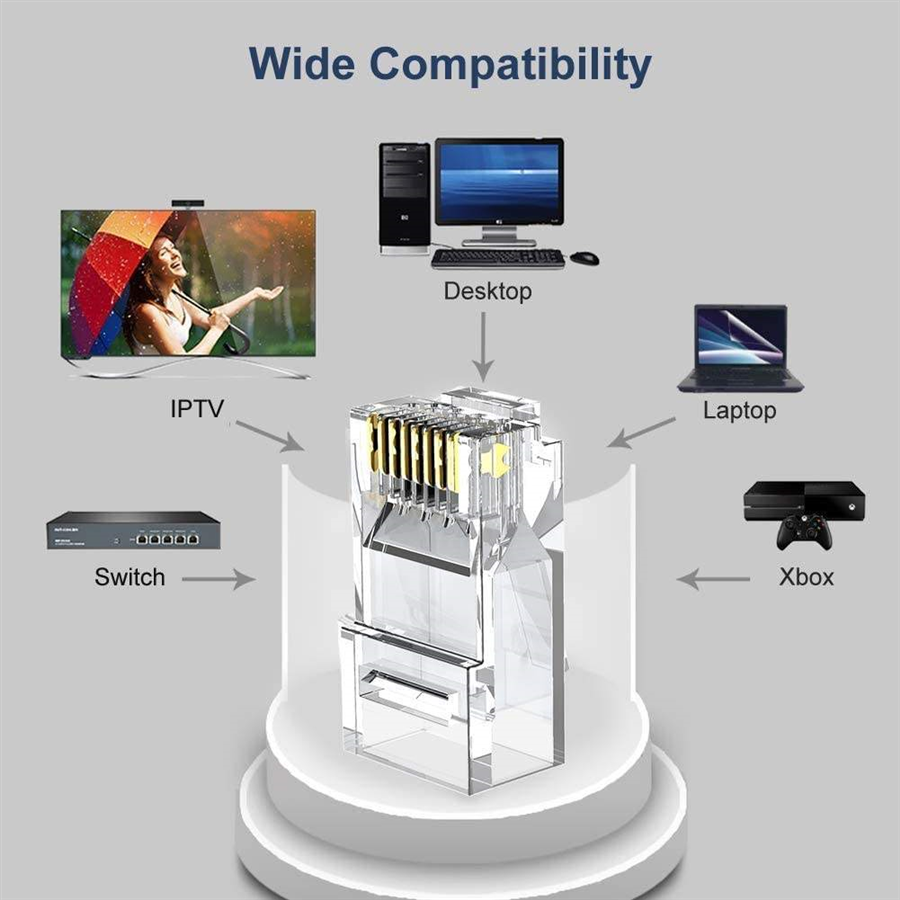 Ugreen 60558 , Đầu bấm mạng RJ45 Cat6 Hộp 100 cái