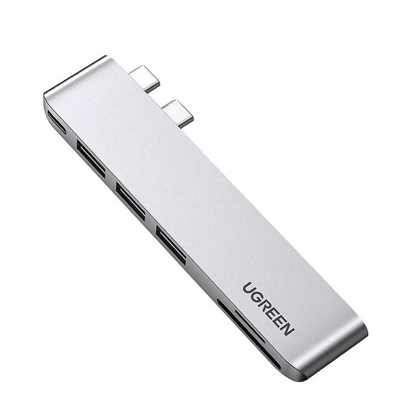 Ugreen 60560  Bộ chuyển đổi đa năng UGREEN 2xUSB-C sang 3xUSB3.0-A+SD+TF+PD